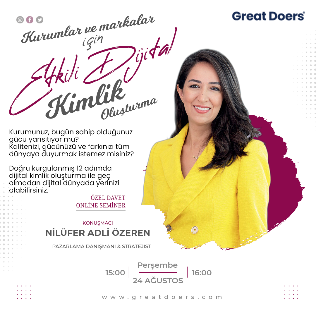 Great Doers Nilüfer Adli Özeren Webinarı